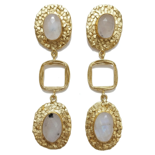 Pendientes Andrina Ed. Limitada Piedra lunar