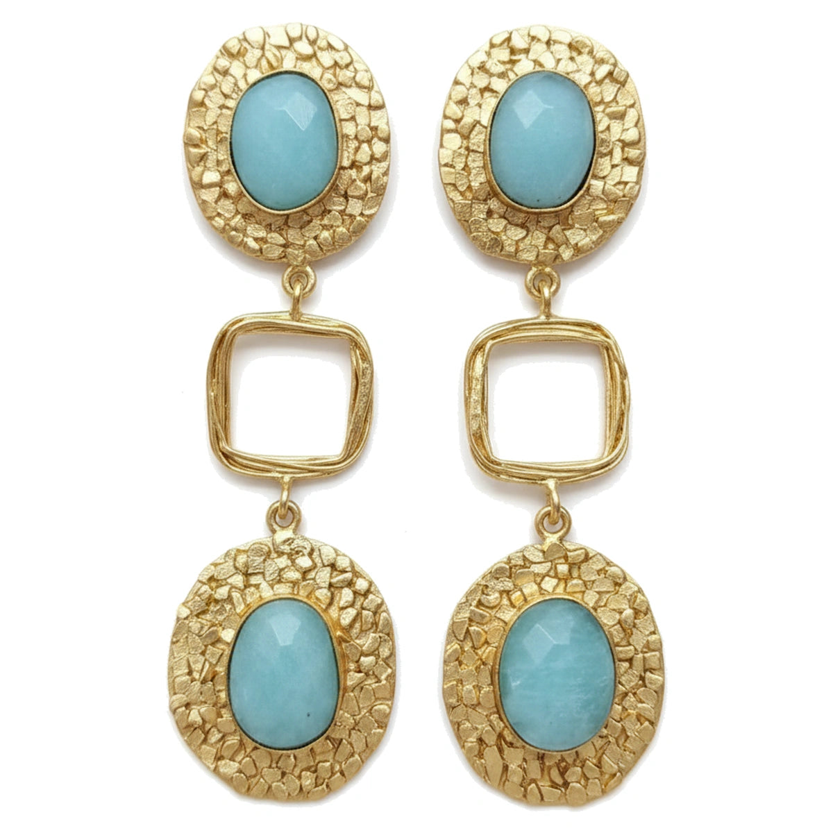 Pendientes Andrina Ed. Limitada Verdeagua amazonita
