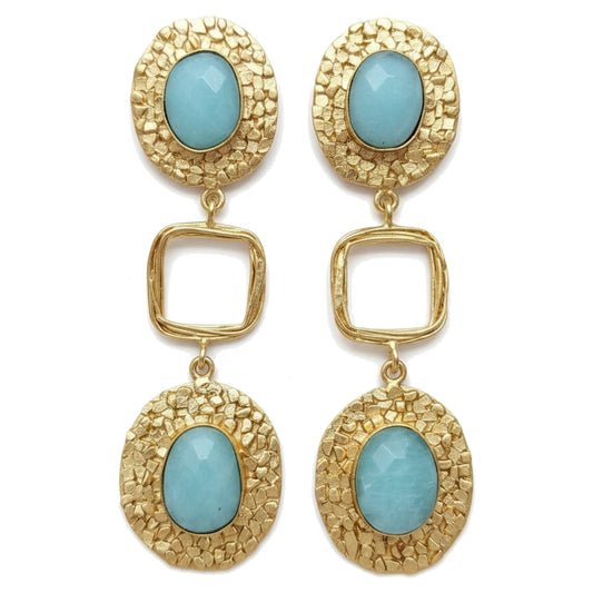 Pendientes Andrina Ed. Limitada Verdeagua amazonita