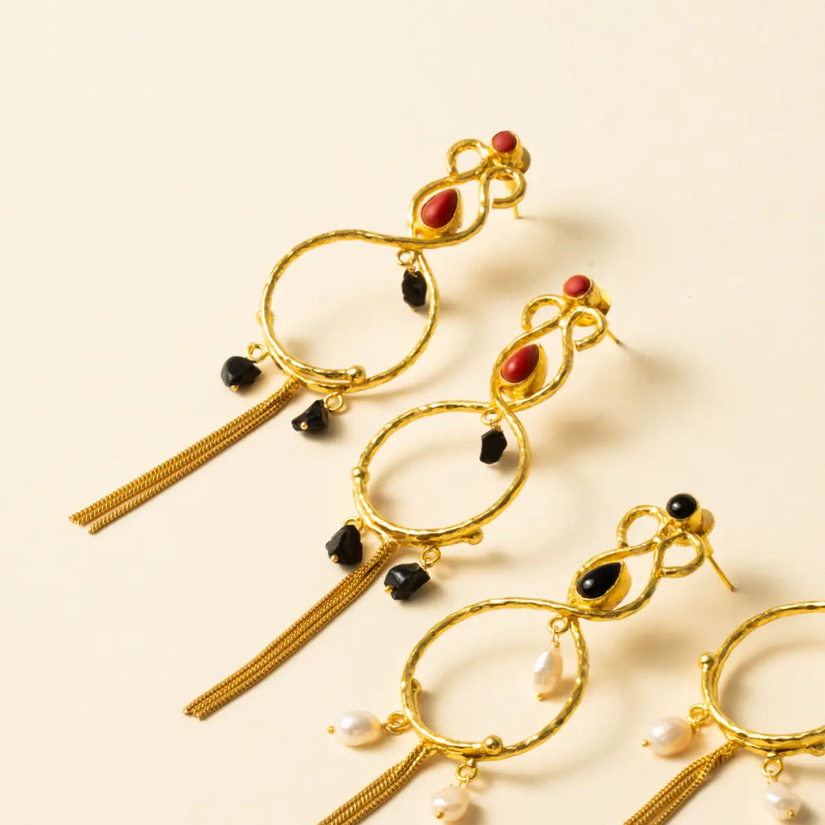 Pendientes Anelia Rojo y Negro