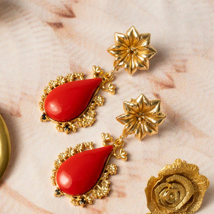 Pendientes Angustias Rojo