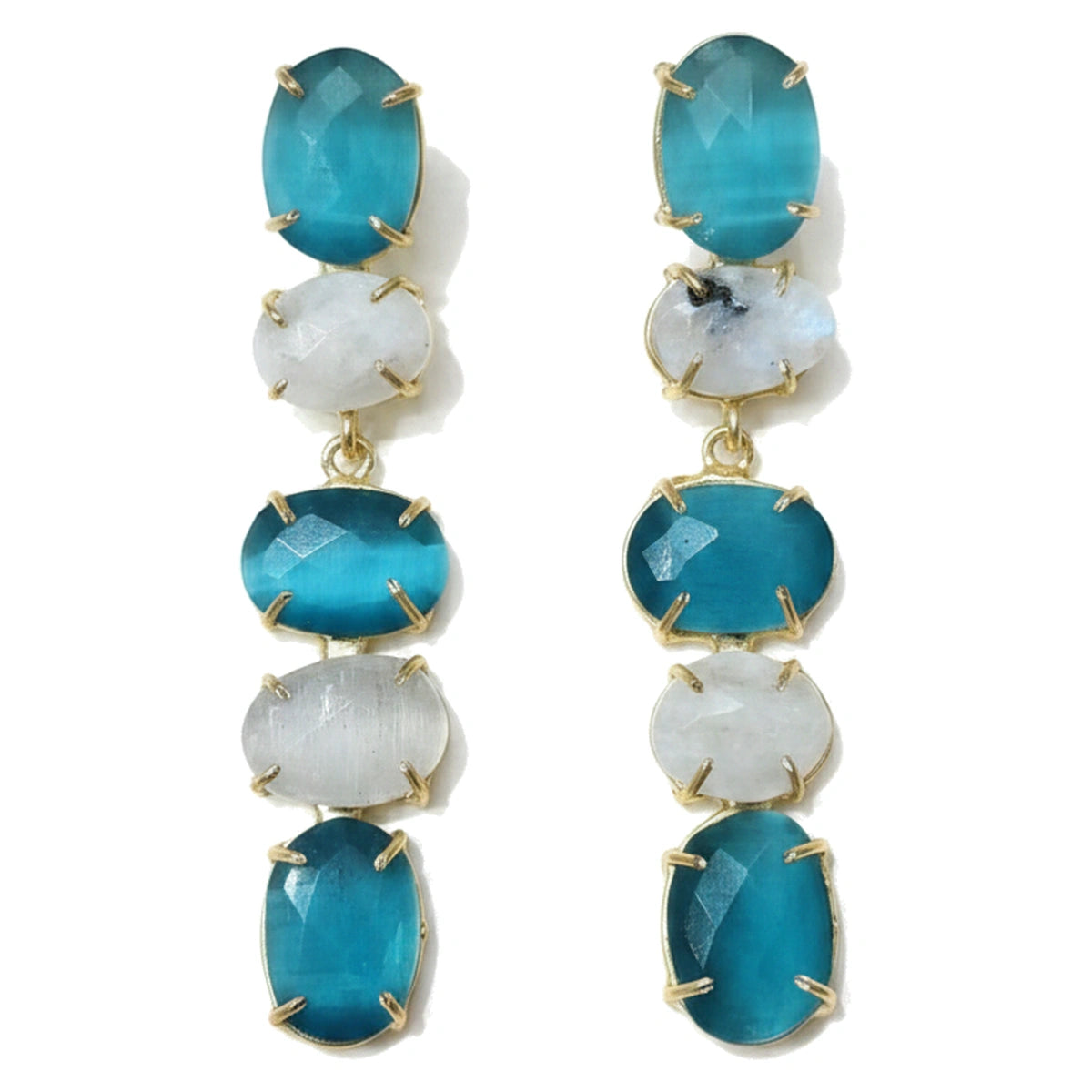 Pendientes Barokki Ed. Limitada Azul y Piedra lunar