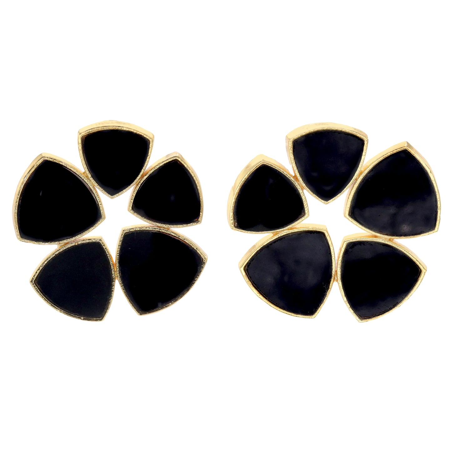 Pendientes Flor Batres Negro