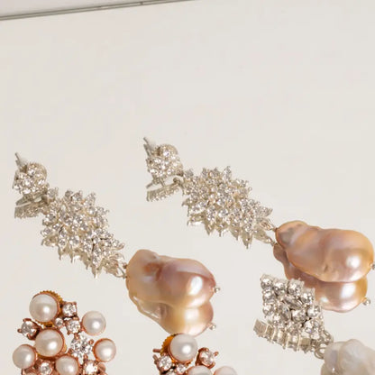Pendientes Brillán Plata Shine Perla