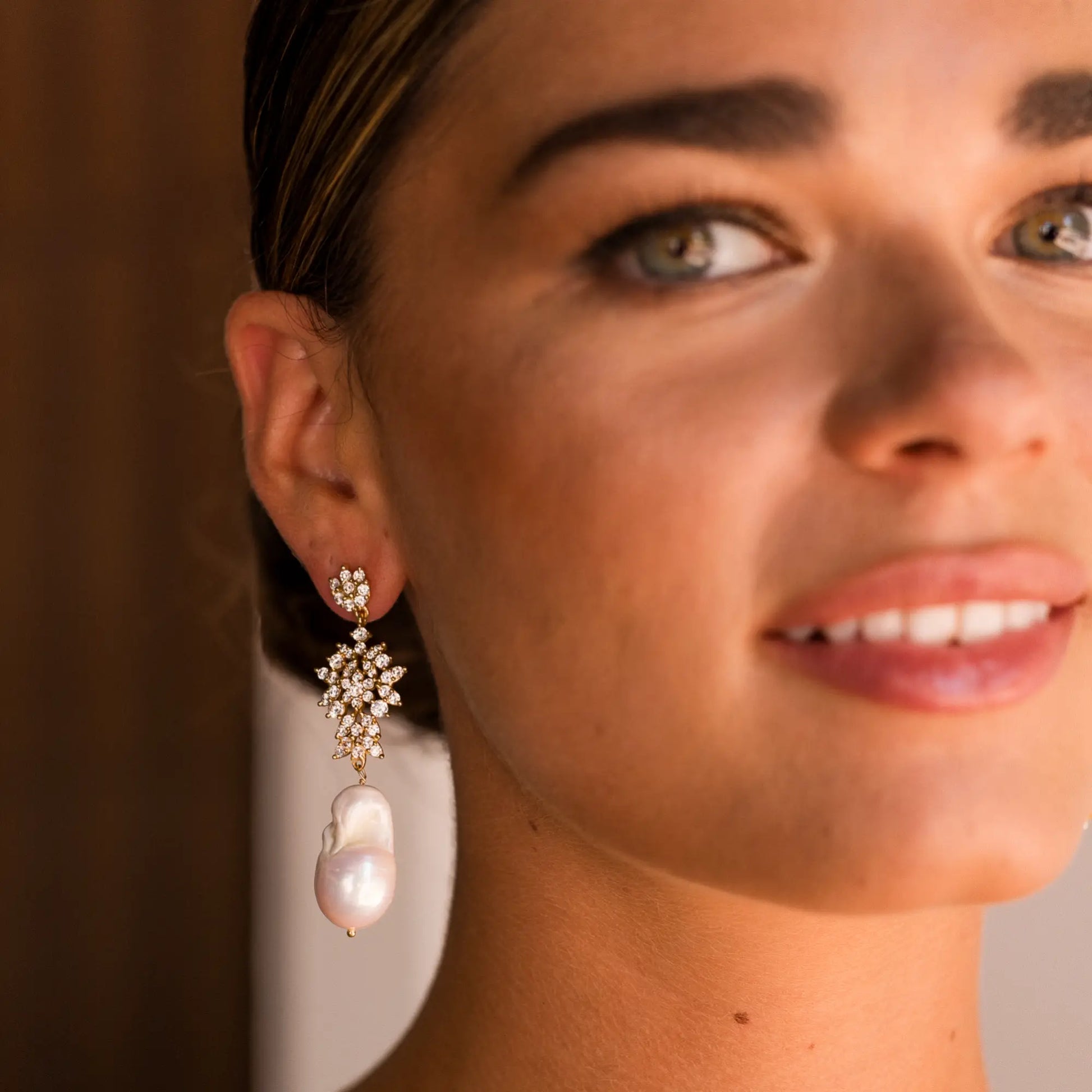 Pendientes Brillán Shine Perla