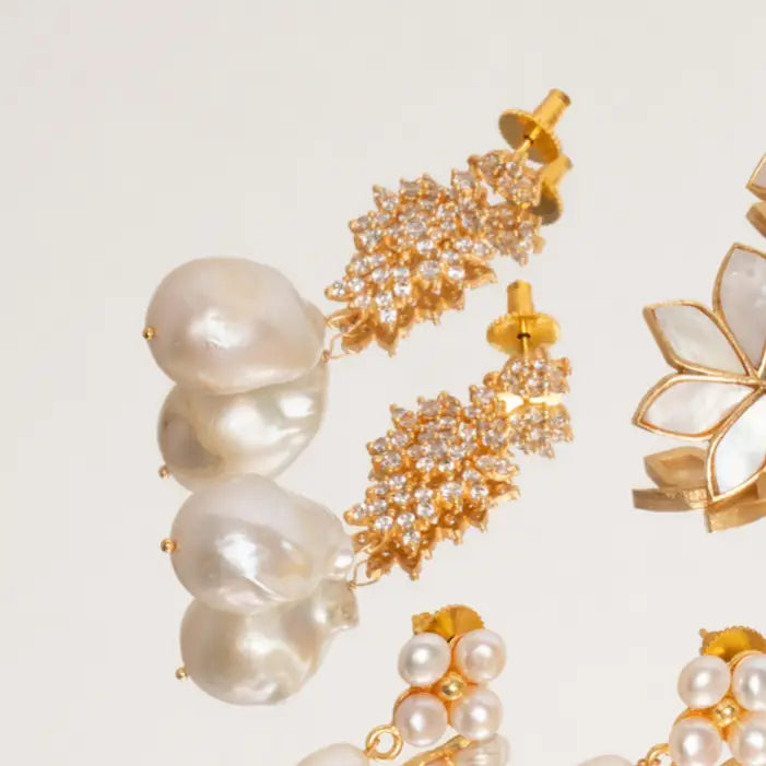 Pendientes Brillán Shine Perla