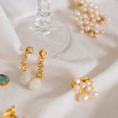 Pendientes Brisel Shine Piedra lunar