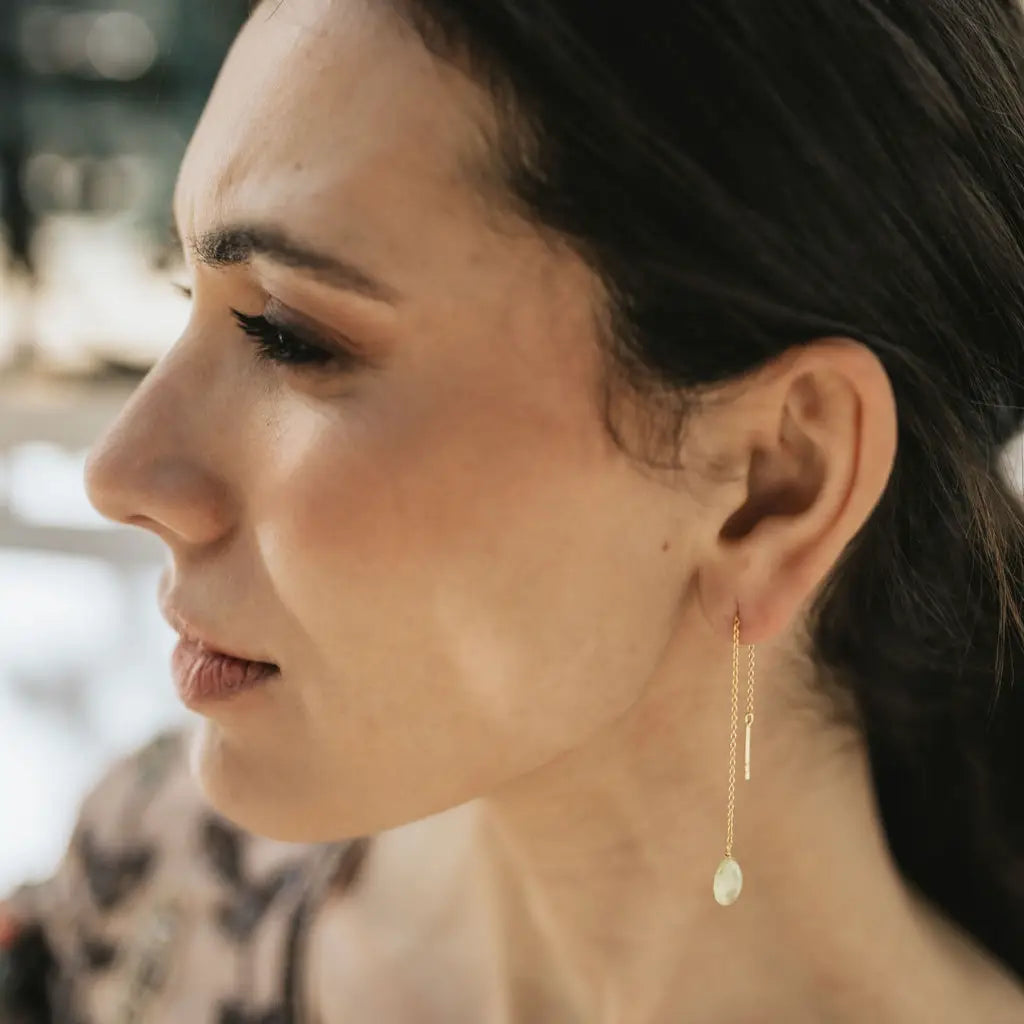 Iconic Light Green Chain Earrings