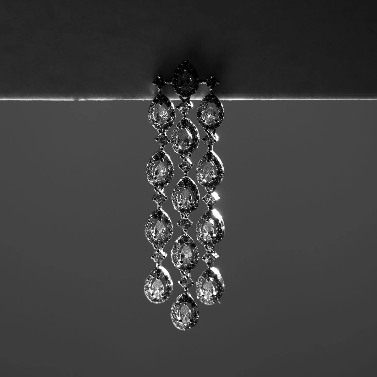 Pendientes Chandelier Plata Shine