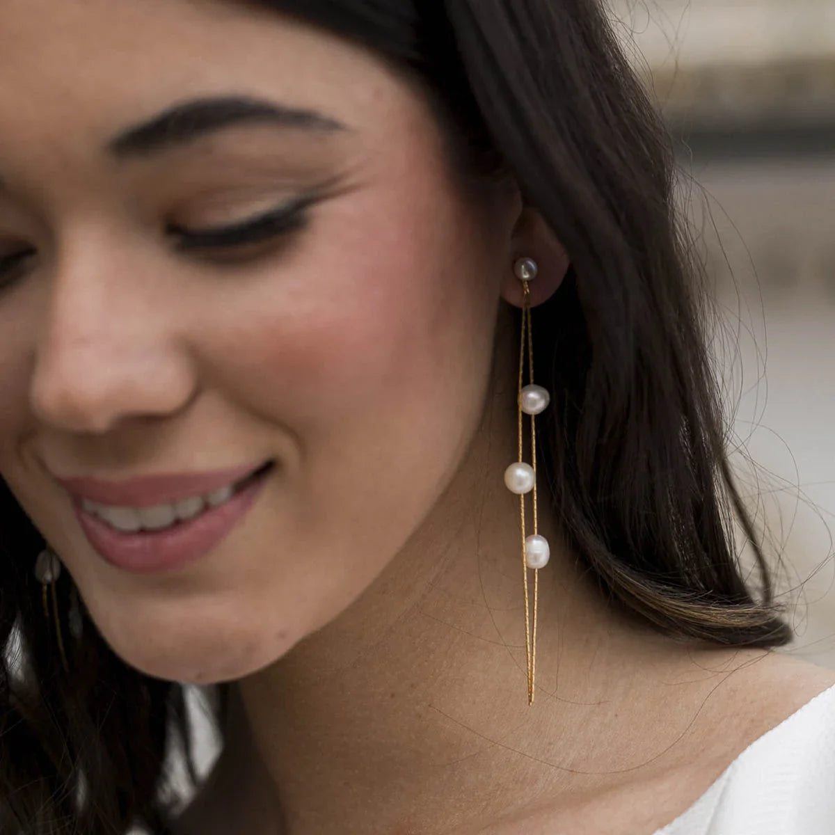 Pendientes Delicate Perlas