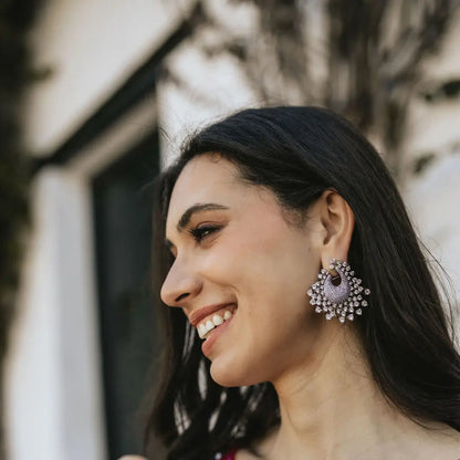Pendientes Eclat Plata Morado