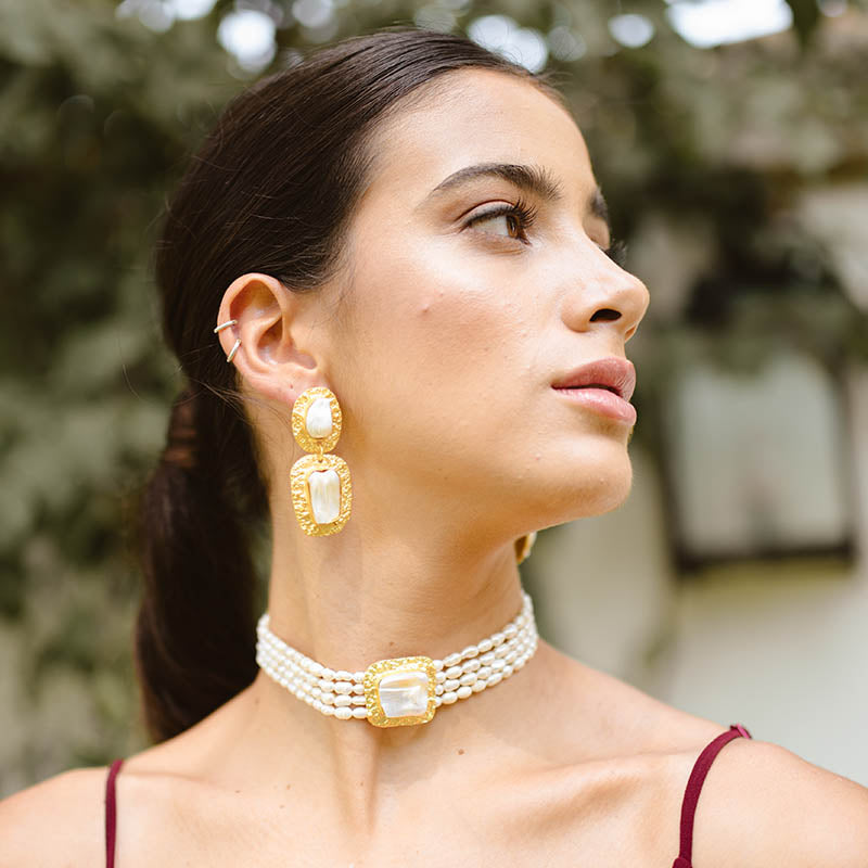 Pendientes Elenis Perla