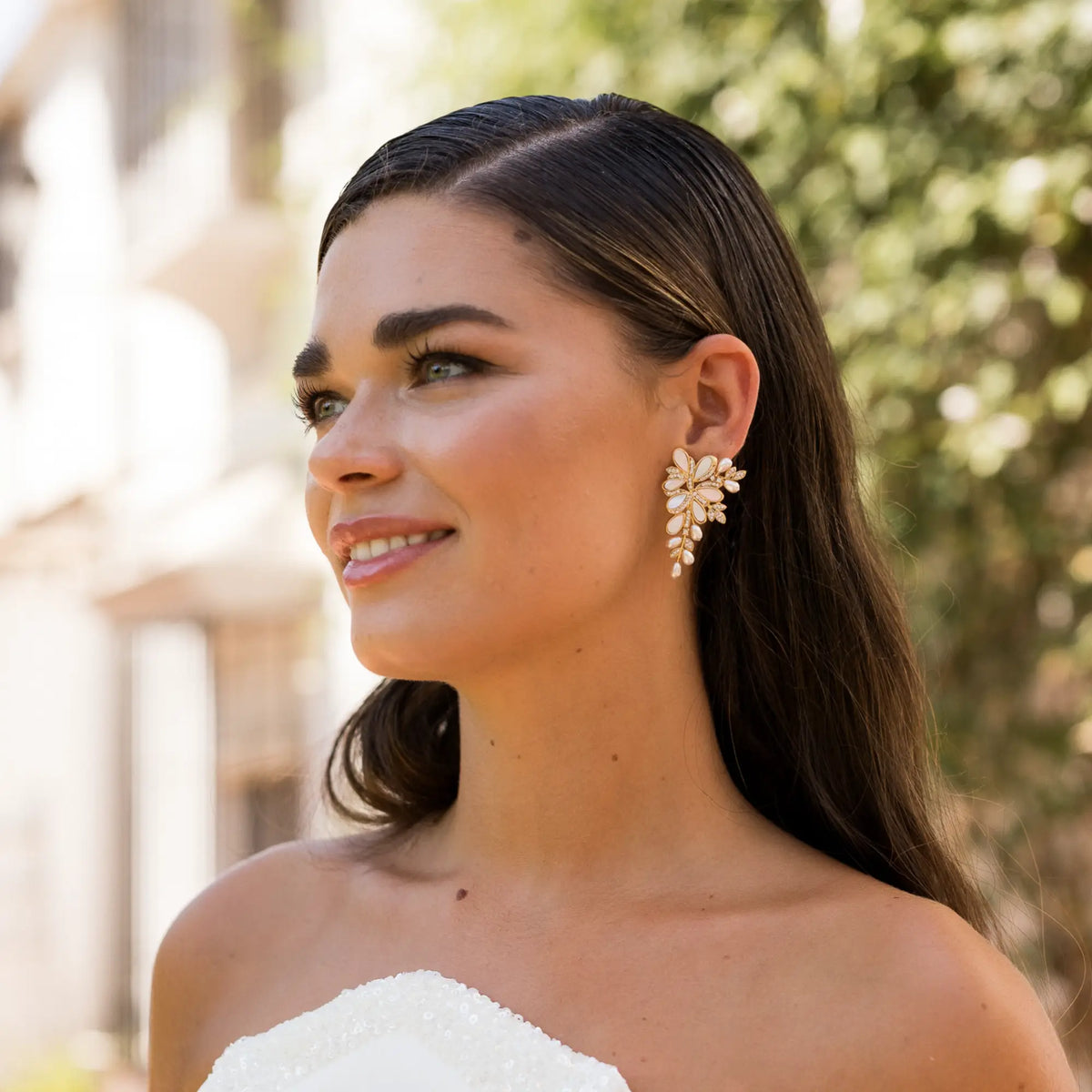 Pendientes Elexia Shine y Blanco nácar
