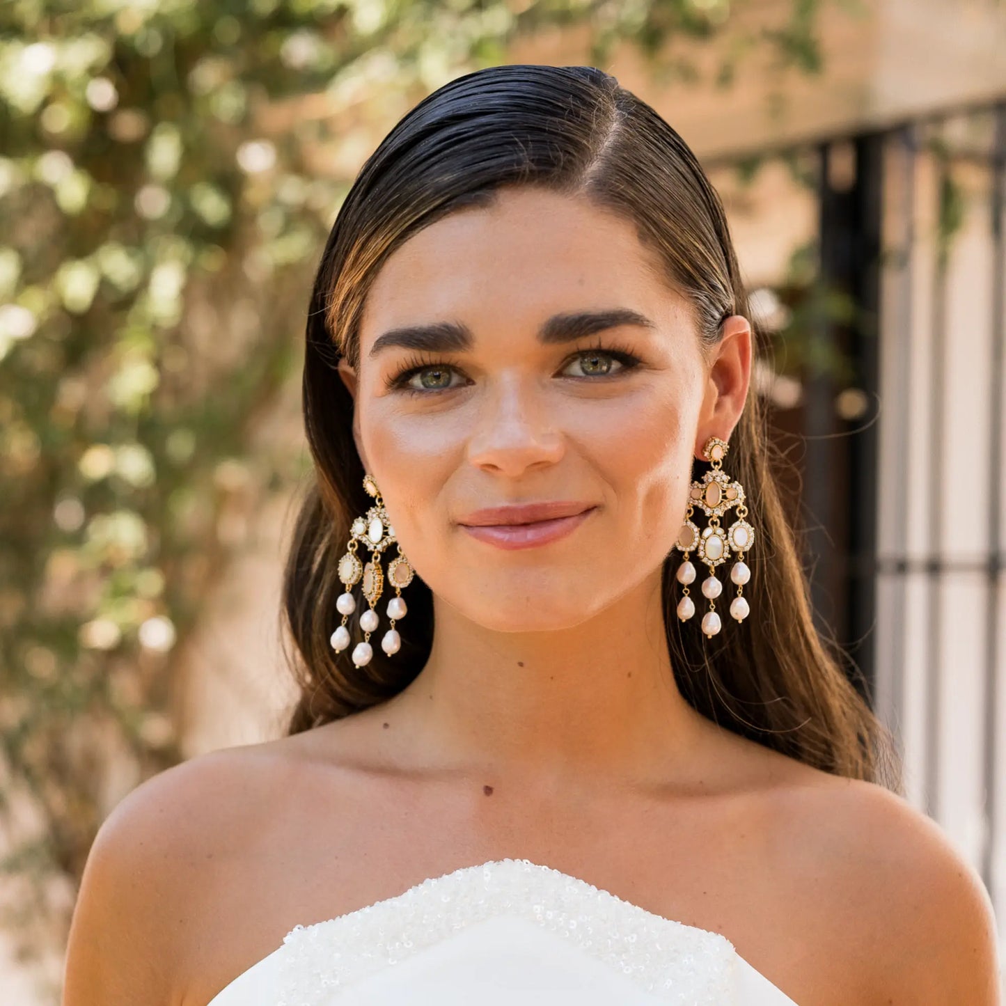 Pendientes Esplend Shine, Blanco nácar y Perlas