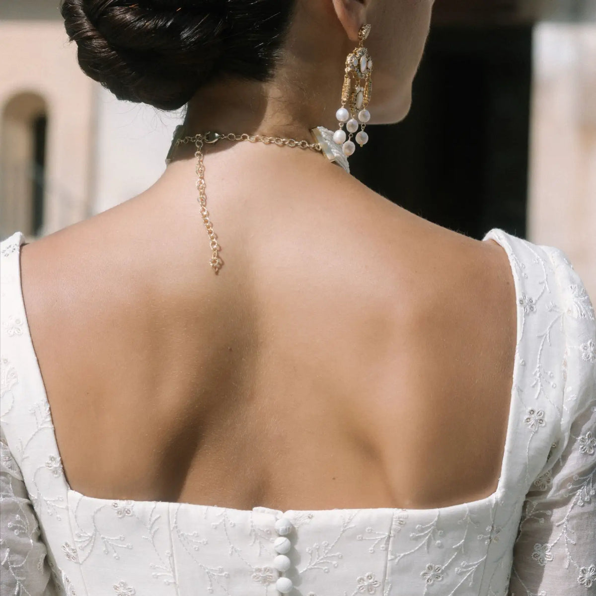 Pendientes Esplend Shine, Blanco nácar y Perlas