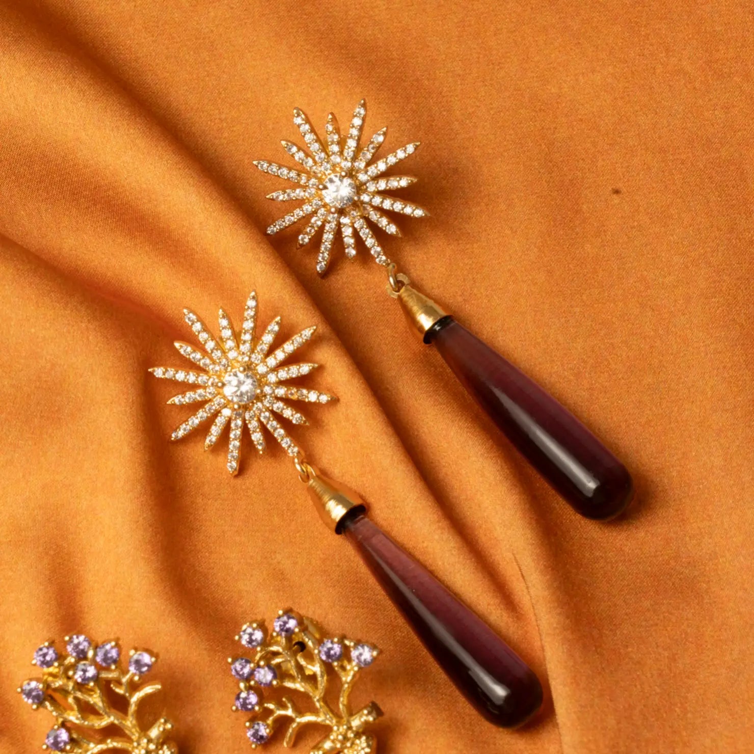 Pendientes Estrella Andaluza M Morado