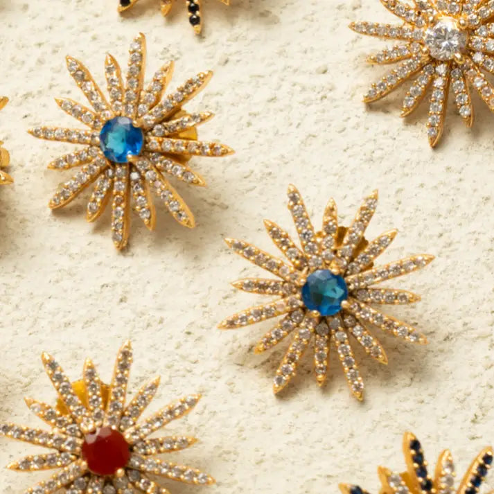 Pendientes Estrella Polar Azul Shine