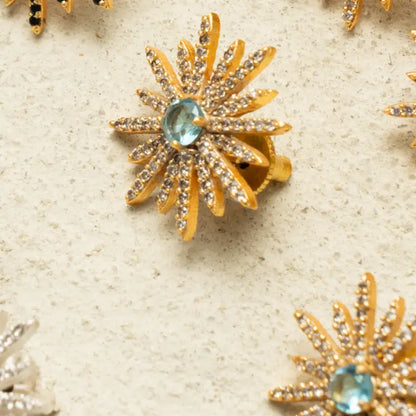 Pendientes Estrella Polar Azul Turquesa Shine