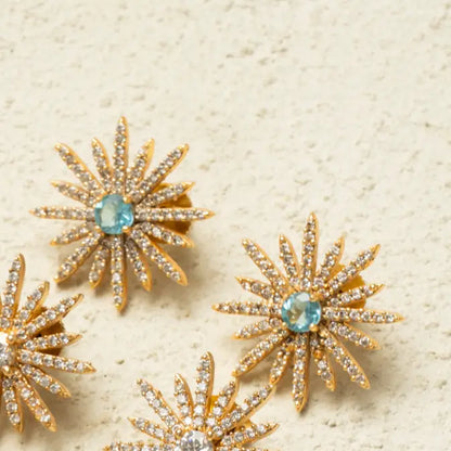 Pendientes Estrella Polar Azul Turquesa Shine