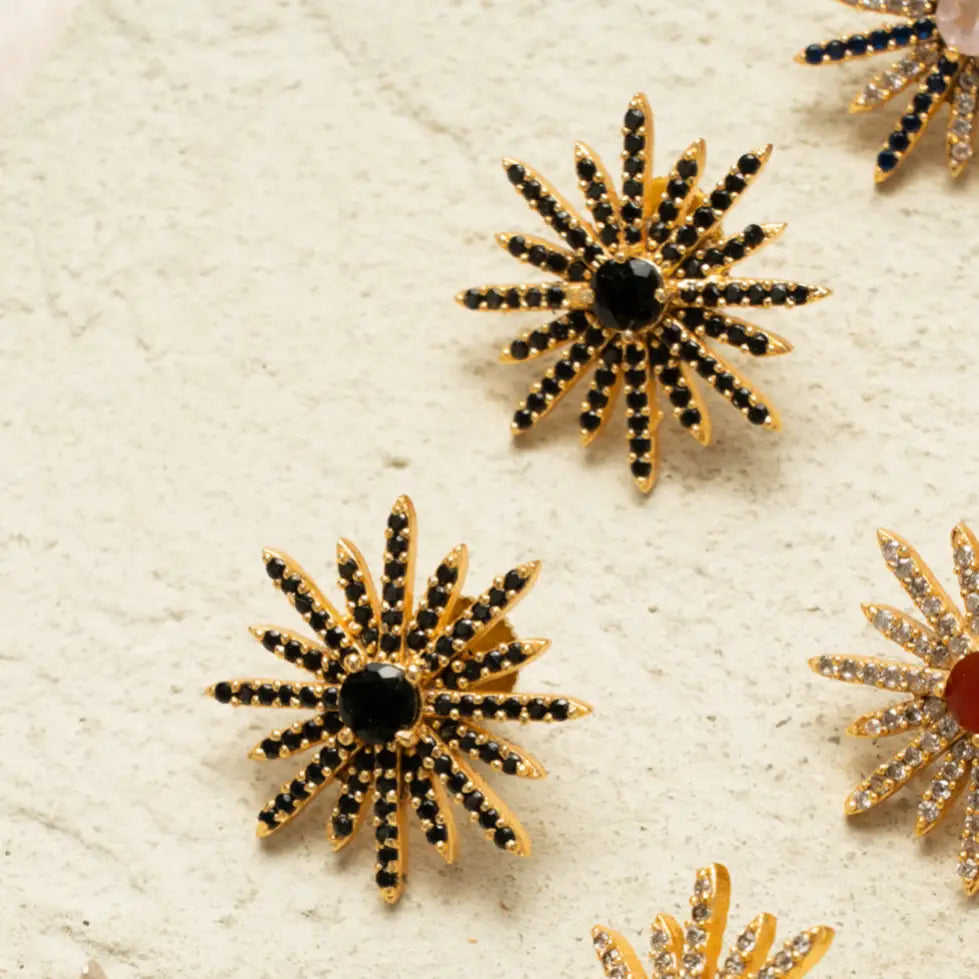 Pendientes Estrella Polar Negro