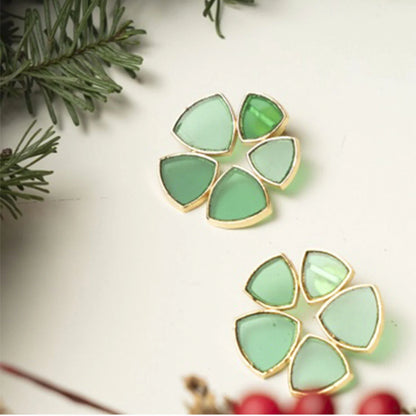 Pendientes Flor Batres Verde