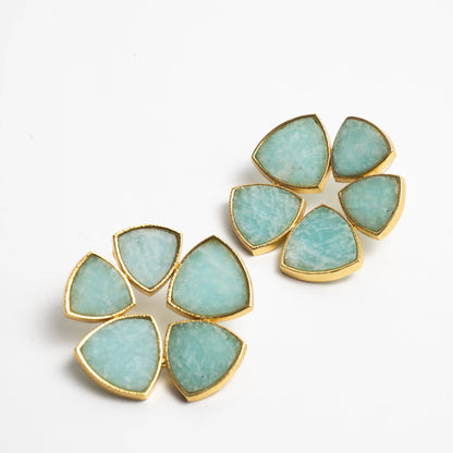 Pendientes Flor Batres Ed. Limitada Verde Amazonita