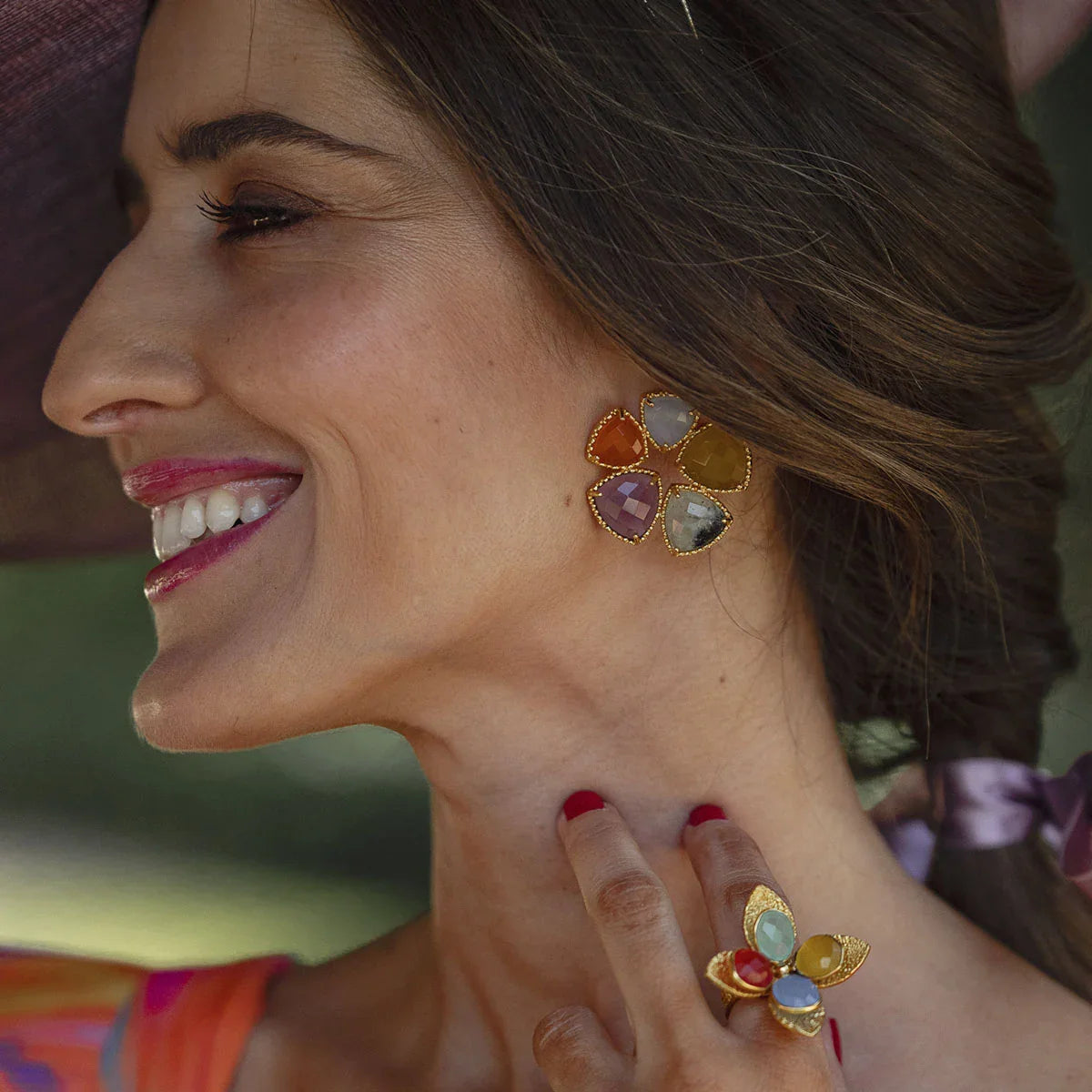 Pendientes Flor Cardona Multicolor