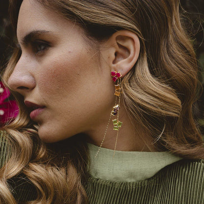 Pendientes Florescer Deluxe Ed. Limitada Fucsia