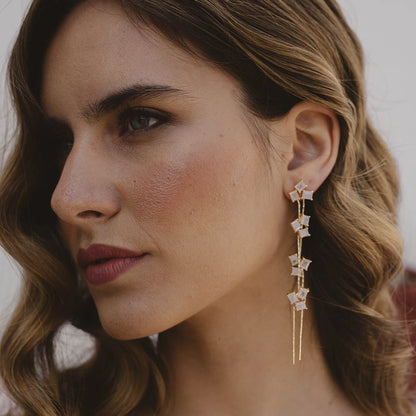 Pendientes Florescer Deluxe Piedra Lunar