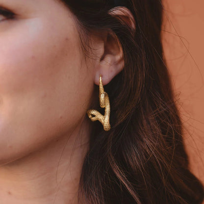 Pendientes Serpiente Galana Rubí