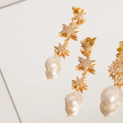 Pendientes Galaxia Shine Perla