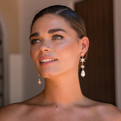 Pendientes Galaxia Shine Perla