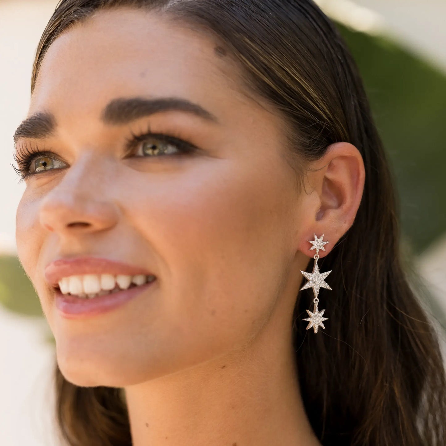 Pendientes Galaxy Plata Shine