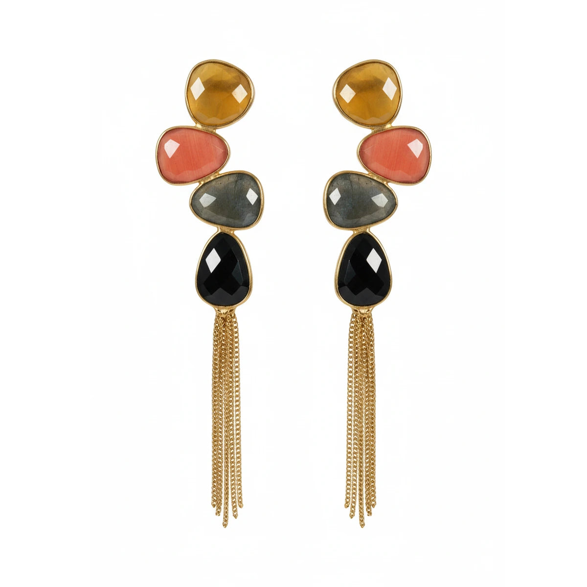 Pendientes Geniqui Ed. Limitada Amarillo, Naranja, Marrón y Negro
