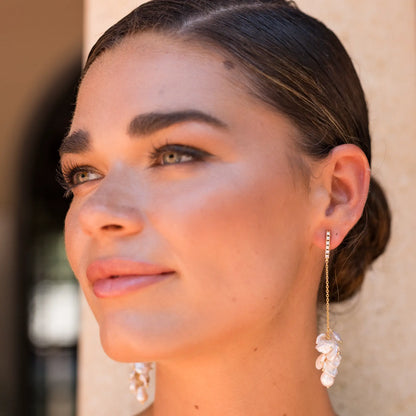 Pendientes Glicina Shine Cadena Perlas
