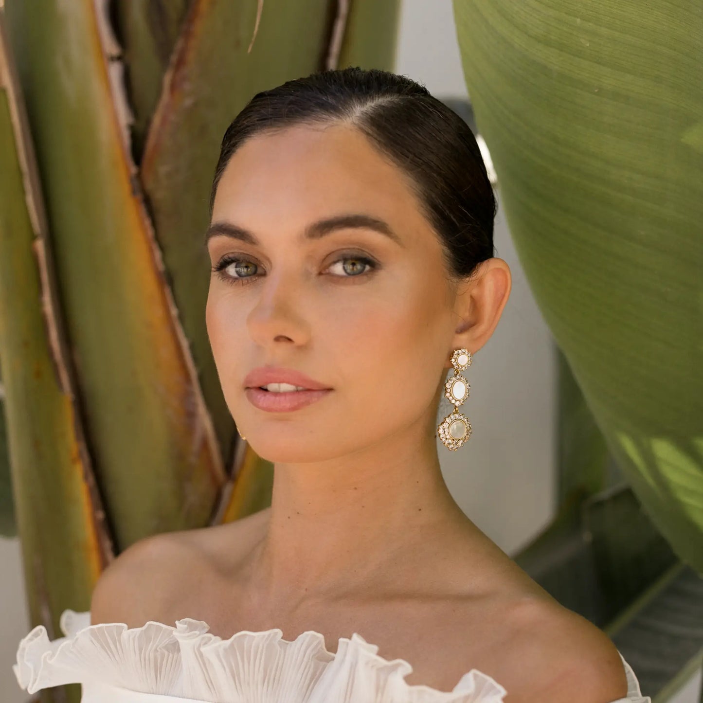 Pendientes Glissen Shine y Blanco nácar