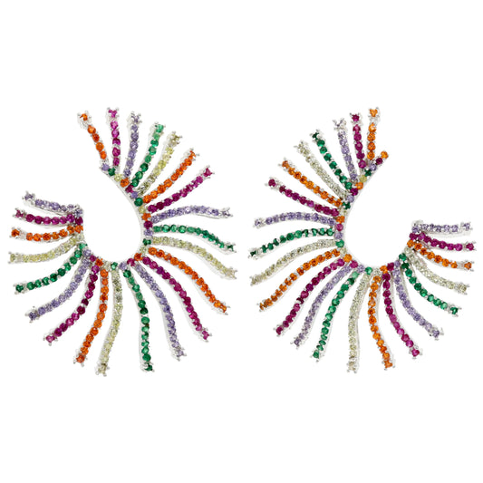 Pendientes Le Soleil Plata Multicolor