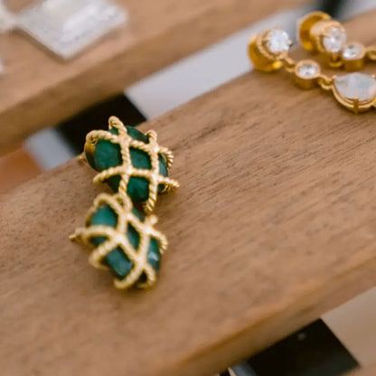 Pendientes Lorena Verde Oscuro