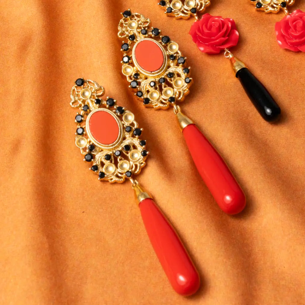 Pendientes Magdalena Rojo