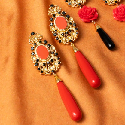 Pendientes Magdalena Rojo
