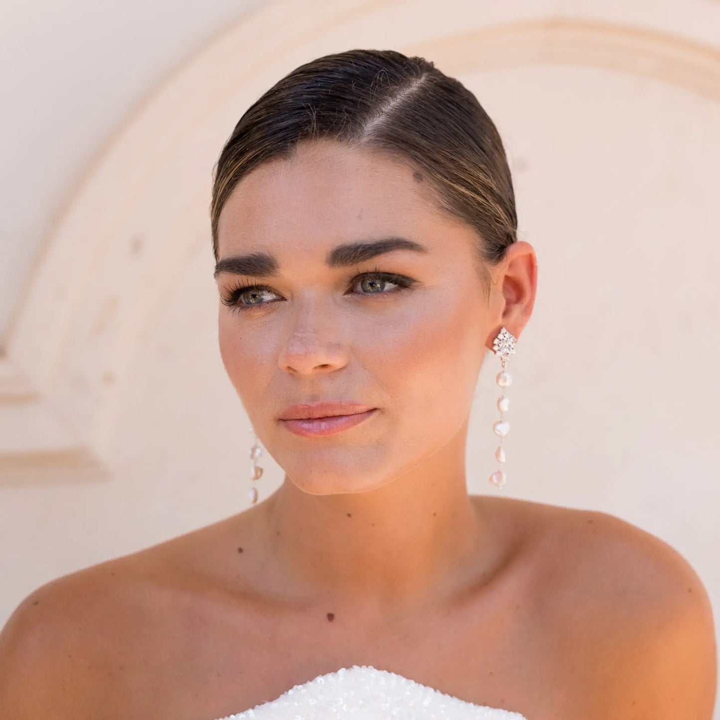 Pendientes Marisa Plata Shine Perlas