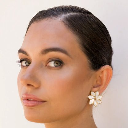 Pendientes Marisel Blanco nácar