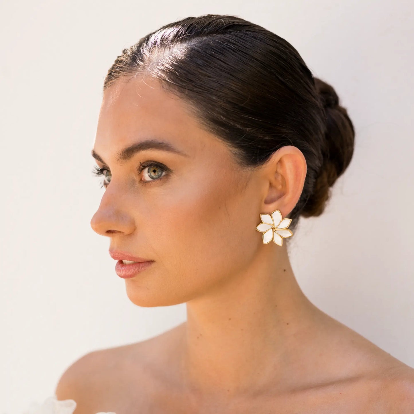Pendientes Marisel Blanco nácar