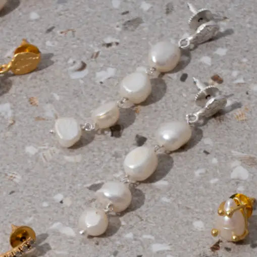 Pendientes Martese Plata Perlas