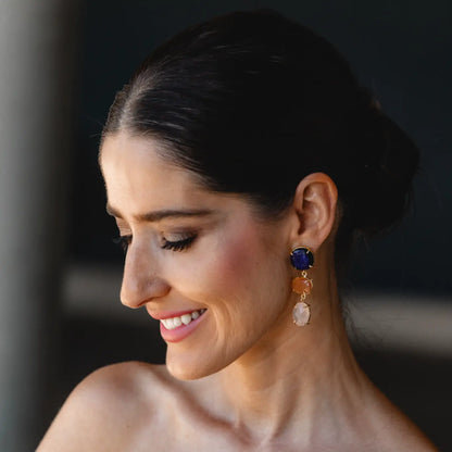 Pendientes Martis Azul, Naranja y Rosa