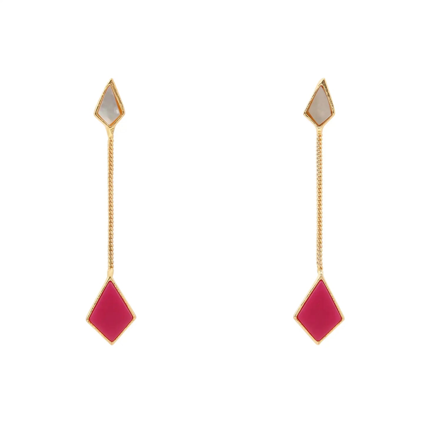 Pendientes Mist Nácar y Fucsia
