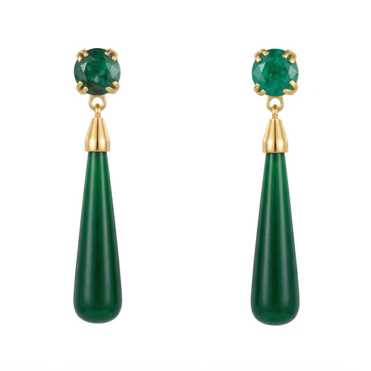 Pendientes Pasión Flamenca Verde Oscuro