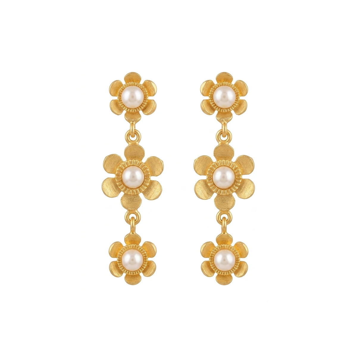 Pendientes Peonía Perlas