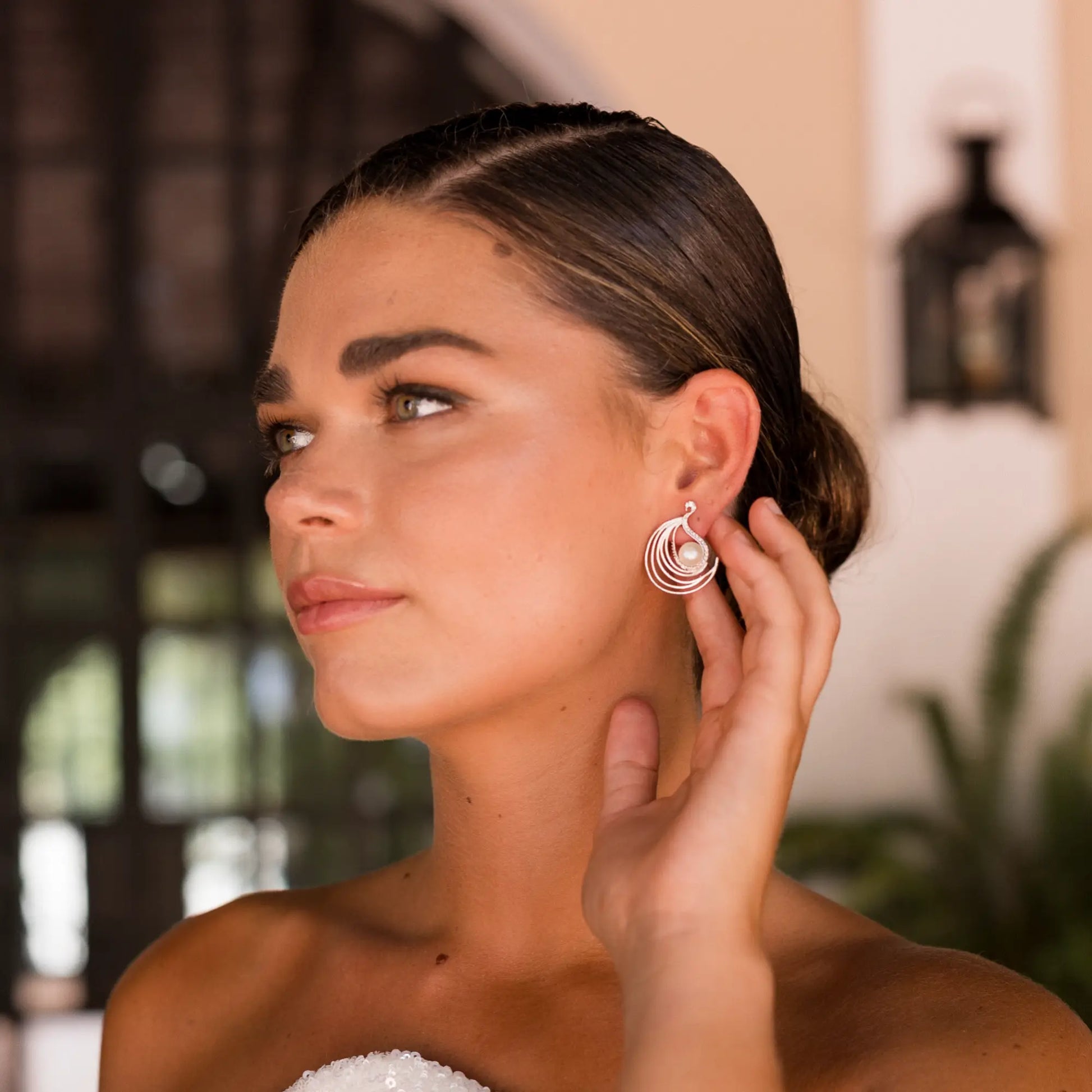 Pendientes Perlagio Plata Shine Perlas