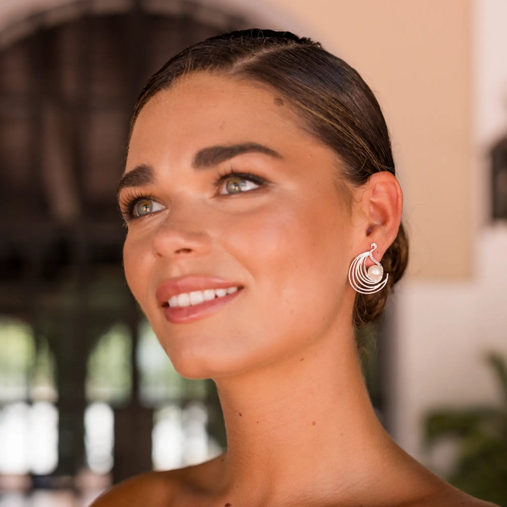 Pendientes Perlagio Plata Shine Perlas